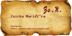 Zsirka Marióra névjegykártya